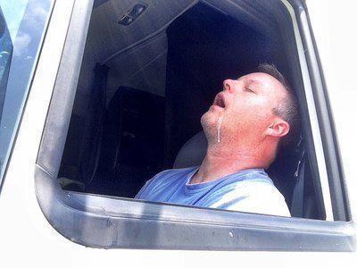Drooling Truck Driver